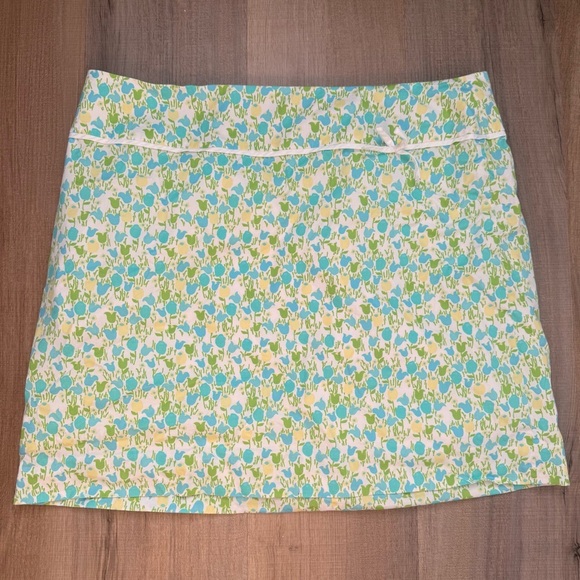 Lilly Pulitzer Floral A-line Mini Skirt with Bow - Picture 1 of 5